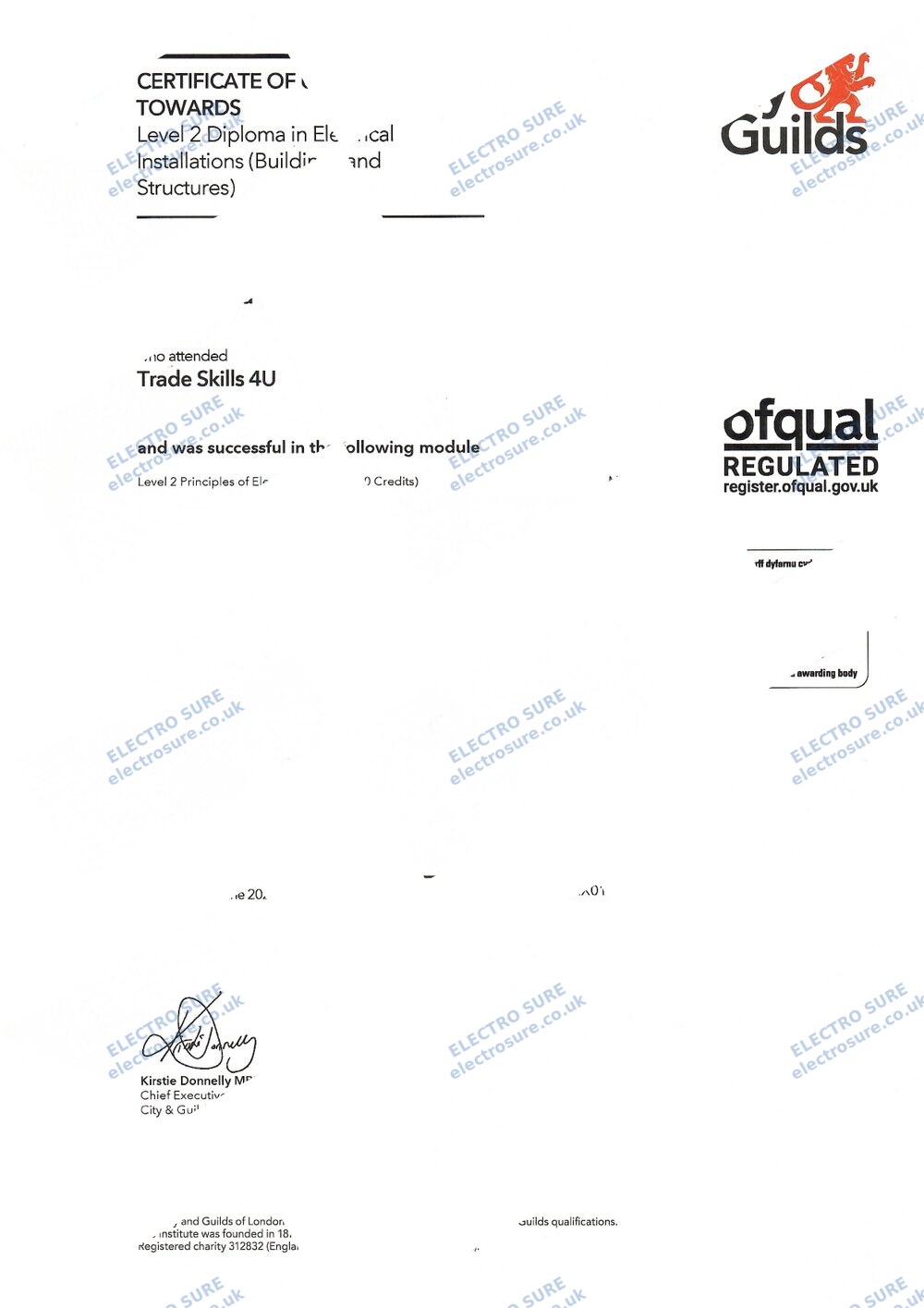 Level 2 Diploma — 2365-02 certificate (watermarked copy)